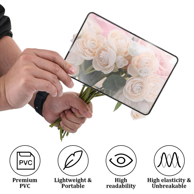 6 PCS Magnifying Sheet for Reading, 3x Page Magnifier Lightweight Plastic Full Page Magnifying Sheet for Seniors Low Vision Reading Small Prints Books Maps, Newspaper