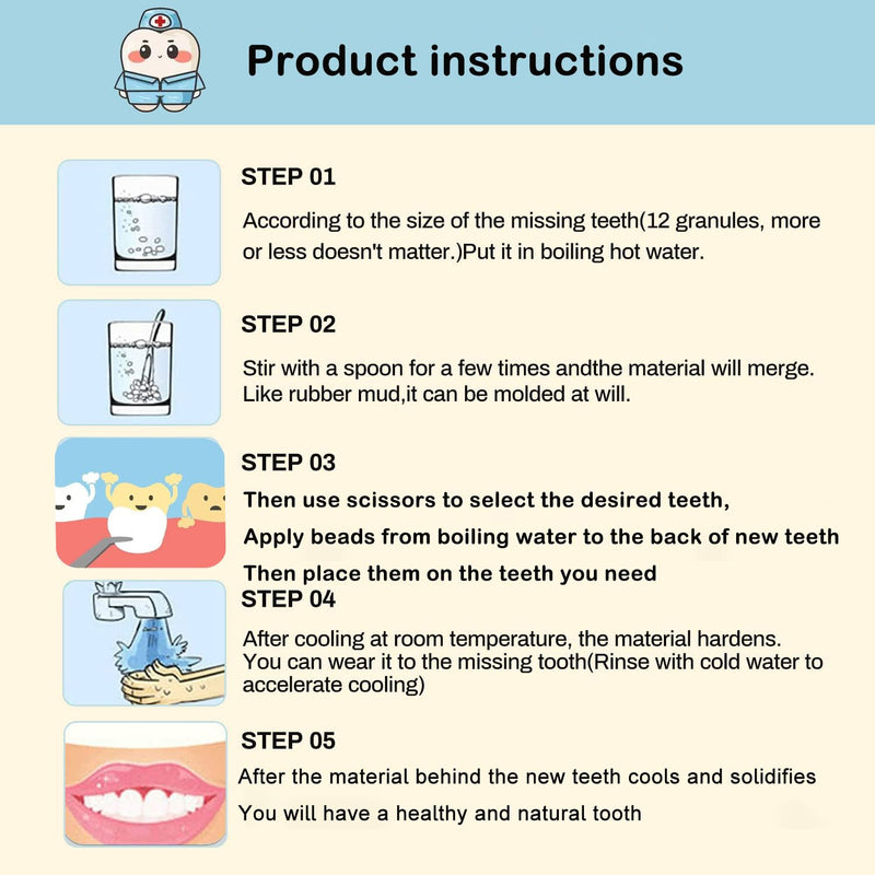 [Australia] - Dental repair kit - fix the lost teeth and broken teeth quickly restore a confident smile. The perfect tooth combination of 3 colors makes it look more natural. 