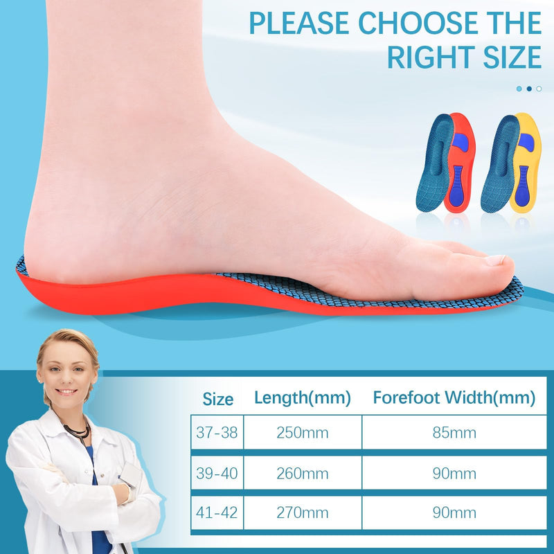 [Australia] - 2 pairs of orthopedic insoles, Comfysole heel spur insoles for bunions, plantar fasciitis, men and women, to support the arch of the foot, foot pain 41-42 