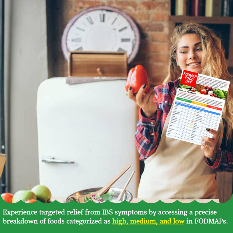 [Australia] - 3 Set Fodmap Food List Chart, Low Fodmap Diet List of Foods,Fodmap Friendly Food Guide for IBS,Food Calorie Chart & IBS Food List,IBS Symptom Relief, Easy Recipes 