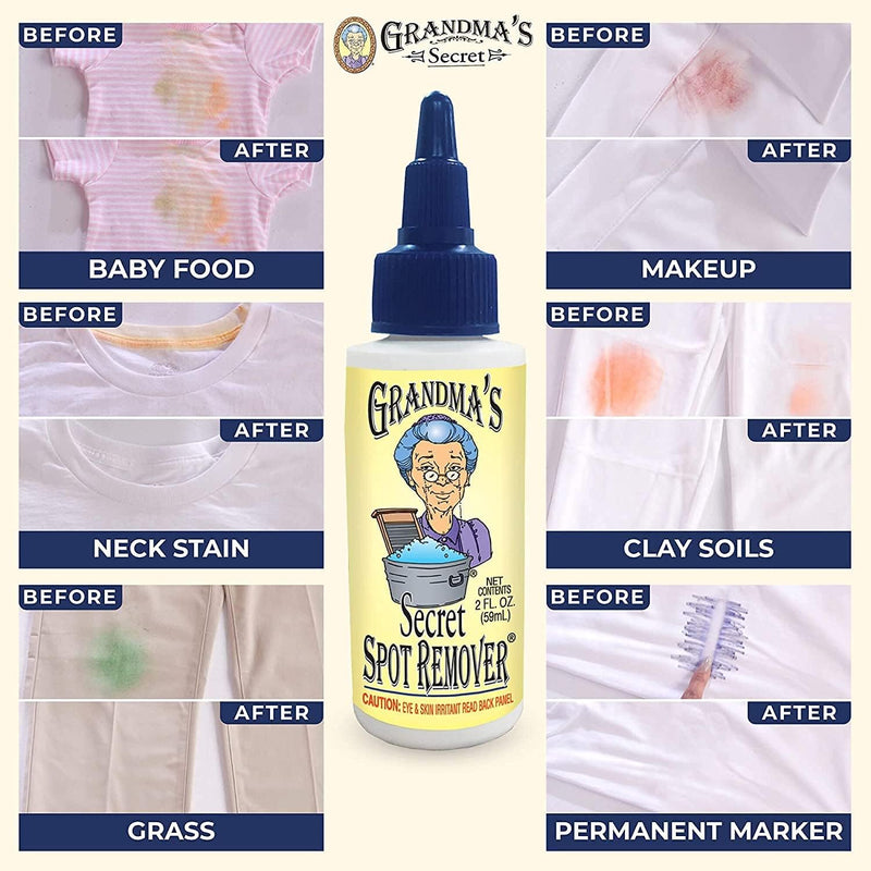 [Australia] - Grandma's Secret Spot Remover - Chlorine, Bleach and Toxin-Free Stain Remover - Stain Remover for Clothes - Fabric Stain Remover Removes Oil, Paint, Blood and Pet Stains – 2 Ounce 