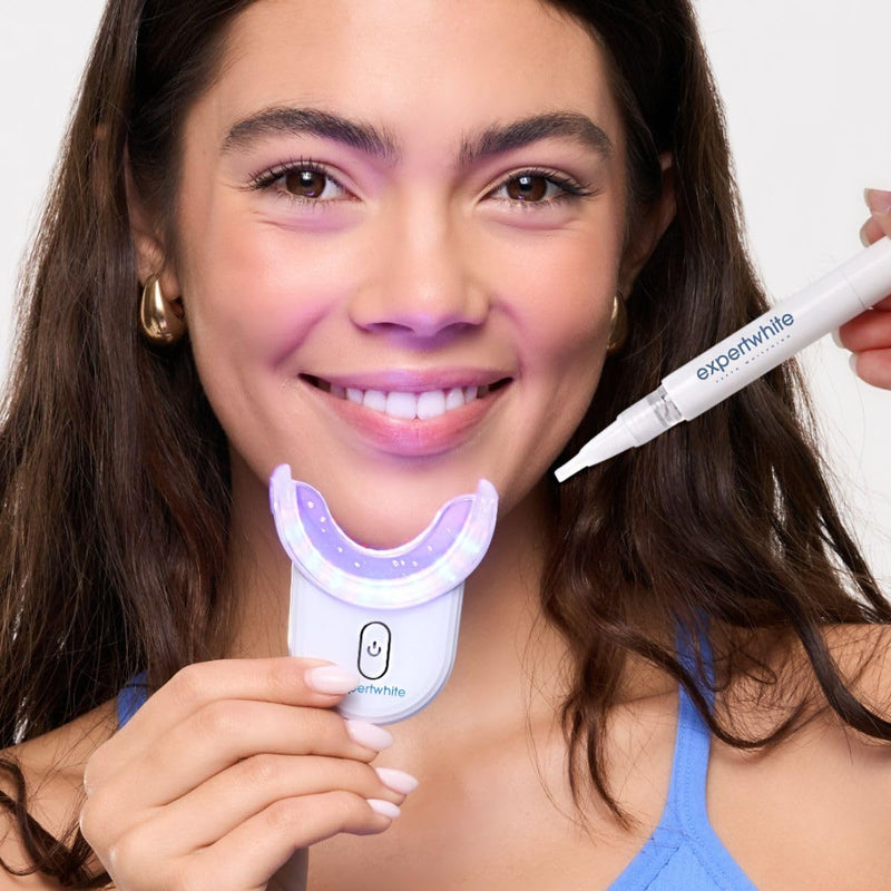 InstantGlo Teeth Whitening Kit with 32X LED Light, 35% Carbamide Peroxide Whitening Gel Pens, Fast Teeth Whitener for Sensitive Teeth, Enamel-Safe, Dentist-Trusted incl. Mouth Tray