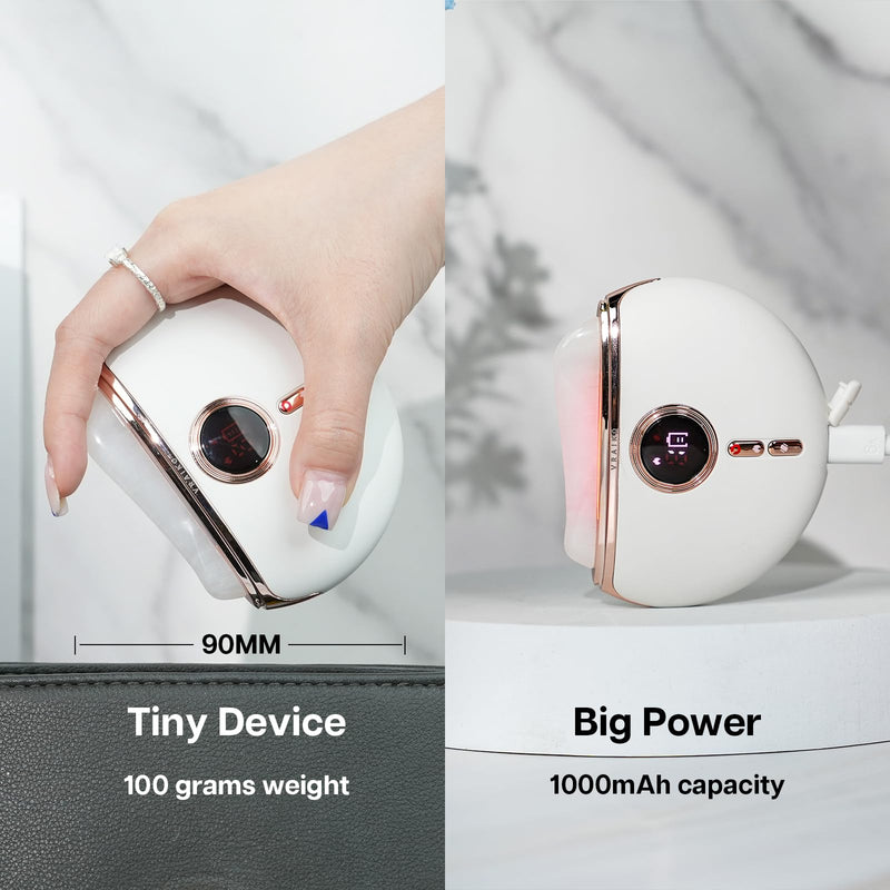 VRAIKO Aurora LED Gua Sha Device, Jade Stone Gua Sha Facial Tool with Heat and Vibration, Face Massager for Anti-Aging Wrinkles Puffiness Skin Rejuvenation and Toning (Aurora)