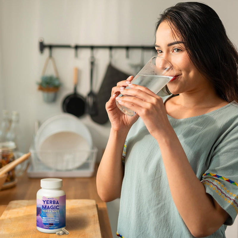 [Australia] - Yerba Magic 100% Yerba Mate Capsules - Clean Energy, Brain Fog Buster, and Gut Health | Natural Caffeine with 60 Servings 