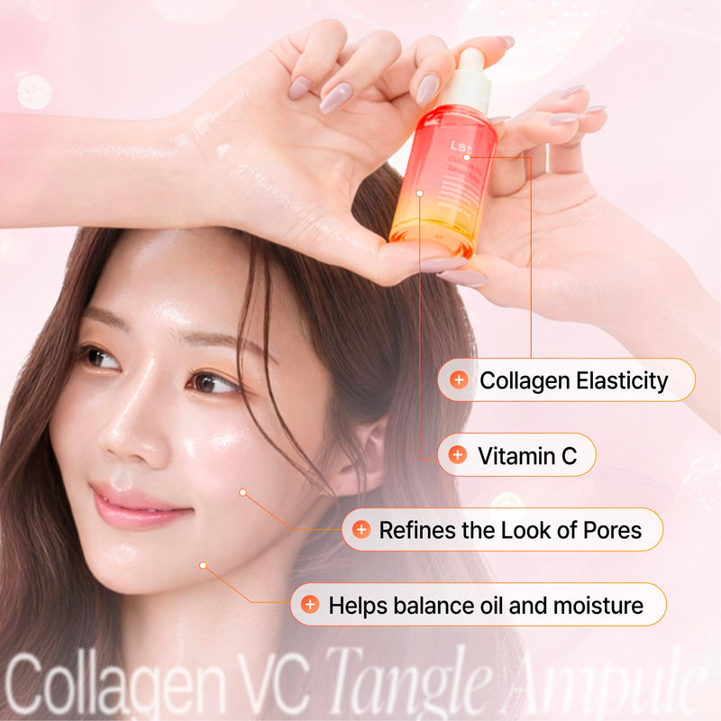I.st Collagen VC Bounce Ampoule, Korean Face Serum with Vitamin C & Collagen, Hydrating Capsule Serum, Smooth Radiant Glow, 1.01 Fl Oz