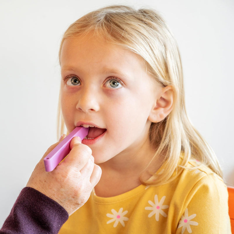 [Australia] - TalkTools Dental Bite Blocks Kit - Jaw Grading for Optimal Oral Motor Skills Development | Suitable for Kids and Adults Seeking Enhanced Jaw Stability and Control - Purple (2 Pack) 