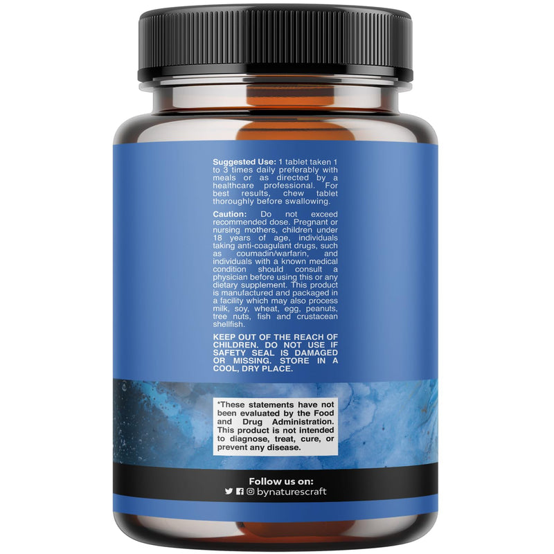 Vitamin D3 with K2 MK7 Supplement - Vitamin D3 2000 IU Tablets and K2 for Immune Support Bone Health Heart Health Joint Support Bone Strength and Mood Boost - VIT Immune System - 60 Count