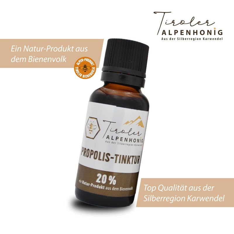[Australia] - Tyrolean Alpine honey propolis drops 20ml - natural propolis tincture with 20% propolis extract - natural propolis solution - Made in Austria 