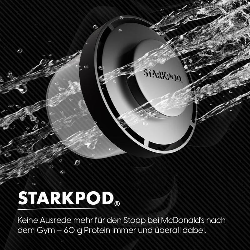 [Australia] - STARKSHAKE® V3 – Your last shaker! | Clump-free protein shakes thanks to 7000 RPM | USB-C fast charging | 60+ shakes per load with STARKPOD 60 G Protein always with you | Electric Protein Mixer (Black) Black 