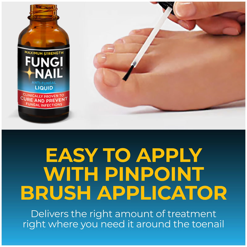 Fungi-Nail Anti-Fungal Liquid Solution, 1 Fl Oz | Kills Toe Fungus with Tolnaftate & Clinically Proven to Cure and Prevent Fungal Infections 1 Fl Oz (Pack of 1)