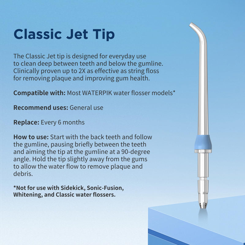 [Australia] - Replacement Heads for Waterpik, Replacement Picks for Water Pik Water Flosser (6 Classic Jet Tips) 6 Classic Jet Tips 