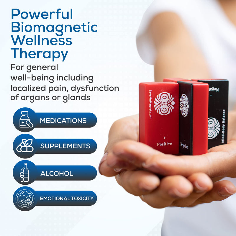 [Australia] - SaveMeMagnets - Biomagnetism Therapy Kit | 3 Healing Magnets & Illustrated Guide | DIY, Magnetic Therapy for Wellness & Balance | Self Therapy Magnet Bars | Magnetic Therapy Products Pack of 3 