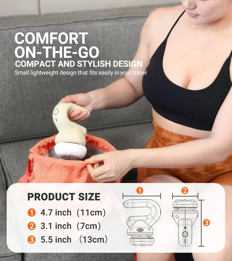 [Australia] - Prime Handheld Mini Therapy Massager - 3D Rotating &Vibrating Deep Tissue Back Massager, Adjustable Multi-Speed Trigger Point Massage Tool for Body Pain Relief, Portable Muscle Recovery Gift 