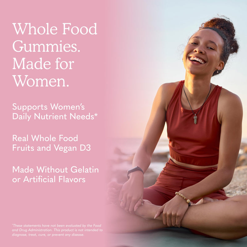 Garden of Life Organics Women's Gummy Vitamins - Berry - Certified Organic, Non-GMO, Vegan, Kosher Complete Multi - Methyl B12, C & D3 - Gluten, Soy & Dairy Free, 120 Real Fruit Gummies Organic Berry 120 Count (Pack of 1)