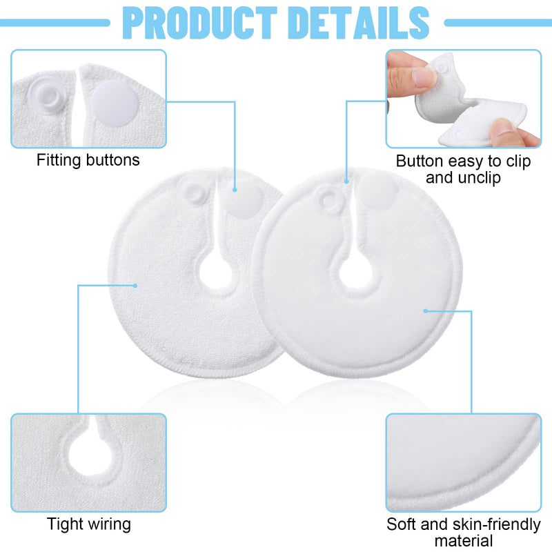 [Australia] - 28 Packs G Tube Pads Holder Abdominal G Tube Button Pads Soft G Tube Covers Absorbent G Tube Pads Feeding Tube Accessories Peg Tube Supplies Feeding Tube Pads Cotton Pads for Nursing Care(White) White 