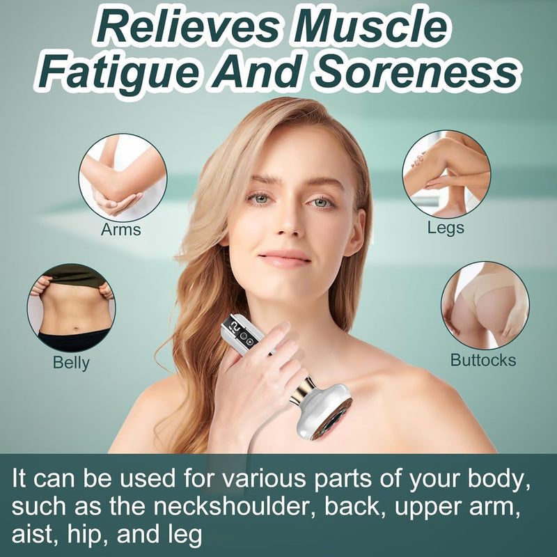 [Australia] - Intelligent Handheld Massage Tool for Anti - Cellulite, Electric Cupping Device with 12 Suction Modes. This Fat Remover Massager is suitable for Arms, Legs, Back and can be Used at Home. (jet - black) Jet - Black 