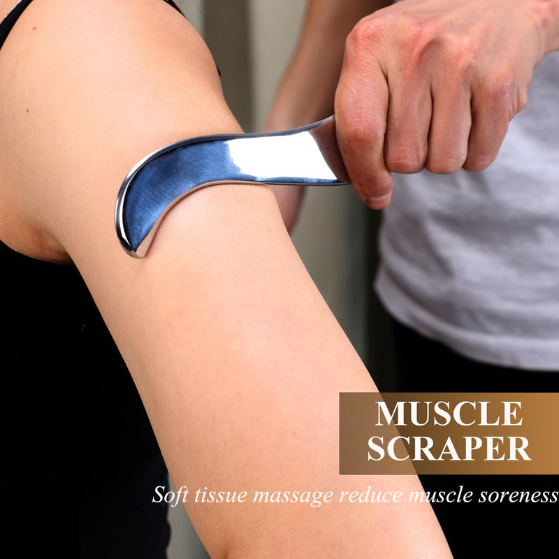 [Australia] - FeelFree Sport 3 in 1 Muscle Scraper Tool-Gua Sha Scraping Tool Physical Therapy Massage Tool-Soft Tissue Mobilization for Back, Legs, Arm (A+D+S) A+D+S 