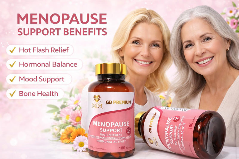 Menopause Support Capsules, Multi-Nutrient Supplement with SOYA Isoflavones, Vitamin B6, Vitamin A & More, 180 Capsules