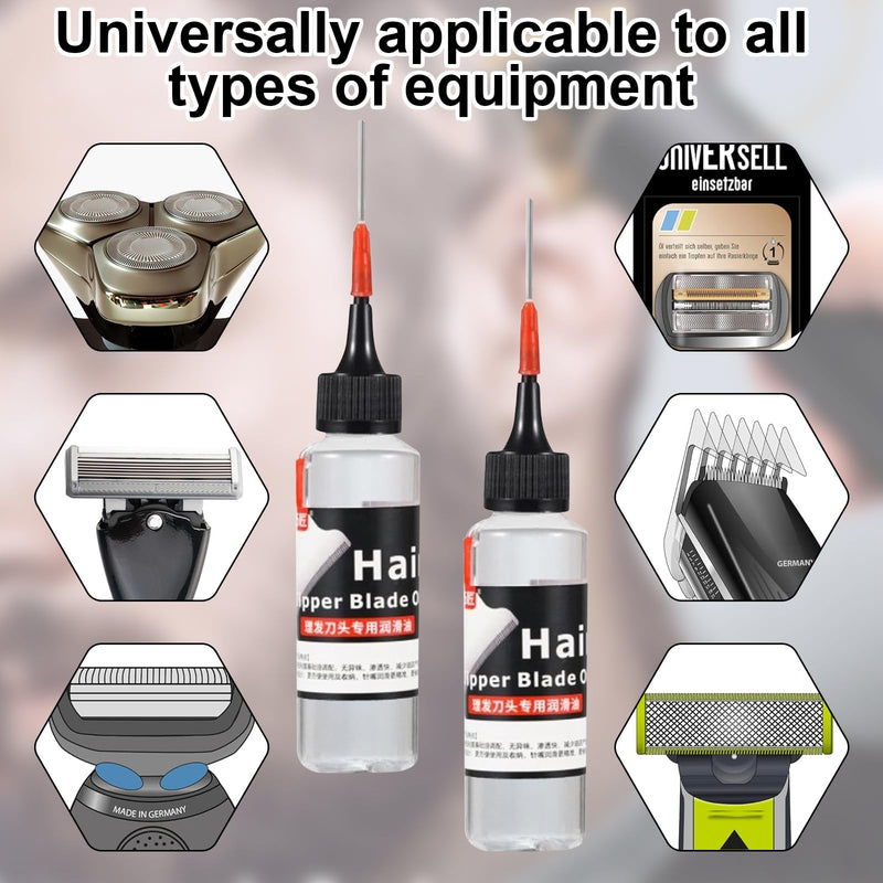 [Australia] - Hair clipper oil 2 pieces shaving head oil shaving head oil for hair clippers hair clipper oil hair clipper oil lubricating oils friction reducing trimming oil (60 ml) 