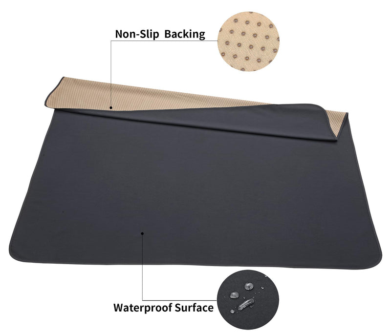 [Australia] - Splat Mat for Under High Chair/Arts/Crafts, WOMUMON Washable Spill Waterproof Anti-Slip Floor Protector Splash Mat, Messy and Table Cloth Grey 51x51 Inch (Pack of 1) 