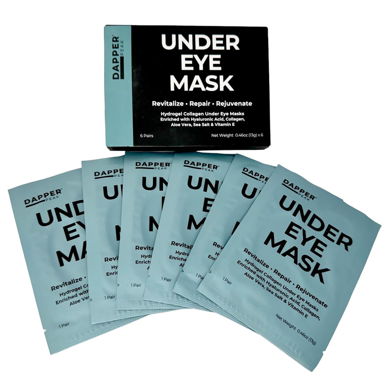Under Eye Patches - 6 pairs| Hydrating Hydrogel Under Eye Mask/ Collagen Eye Patches, Hydrolyzed Marine Collagen, Vitamin E, Hyaluronic Acid, Remove Bags, Aloe, Skin Firming, Fragrance Free, 6 Pack