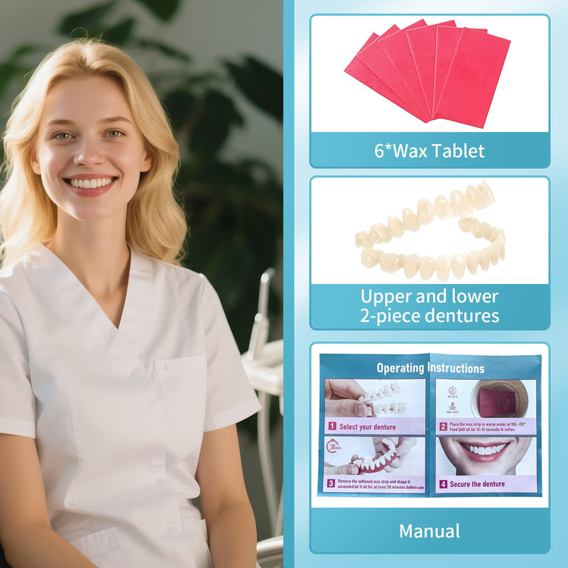 [Australia] - Dentures DIY Kit, Create Your Perfect Smile at Home: DIY Denture Fake Teeth Kit - Easy, Affordable, and Customizable Denture Solution-XX03 