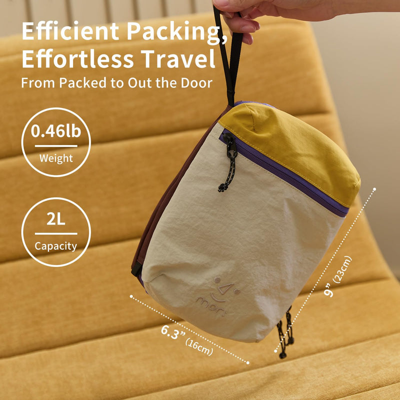 morning deer Small Toiletry Bag Travel Bag with Hanging Hook | Dry-wet Separation,Makeup Cosmetic Bag,Shaving Kit Toiletry Bag, Travel Organizer for Shampoo,Toiletries,Gym,Camping