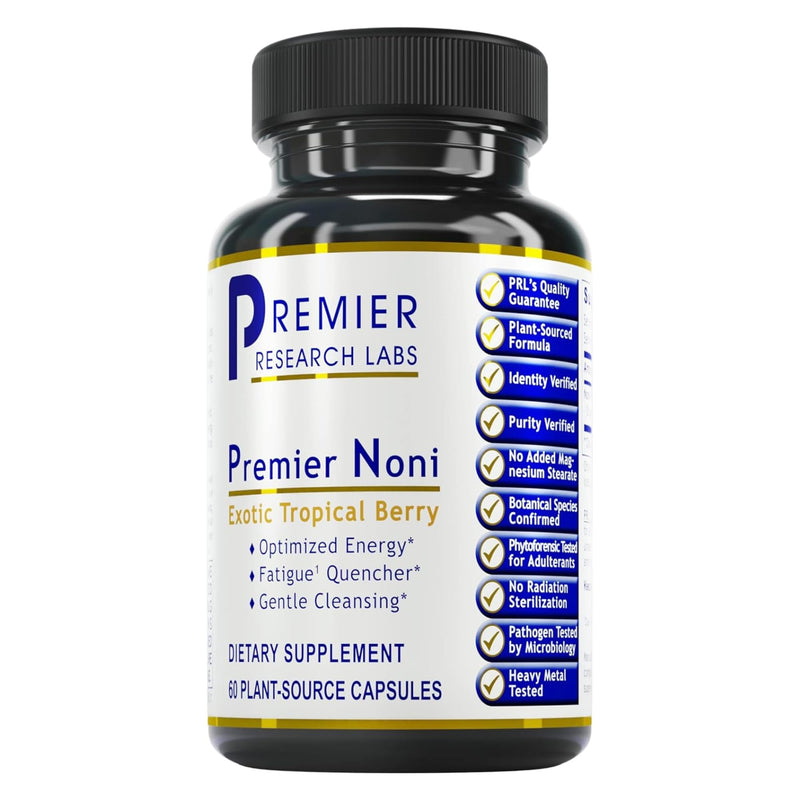 [Australia] - Premier Research Labs Premier Noni - Organic Noni Capsules, Noni Fruit Powder Pills, Noni Extract Supplement for Gut Health, Energy & Immune Health Support - 60 Vegetarian Capsules 