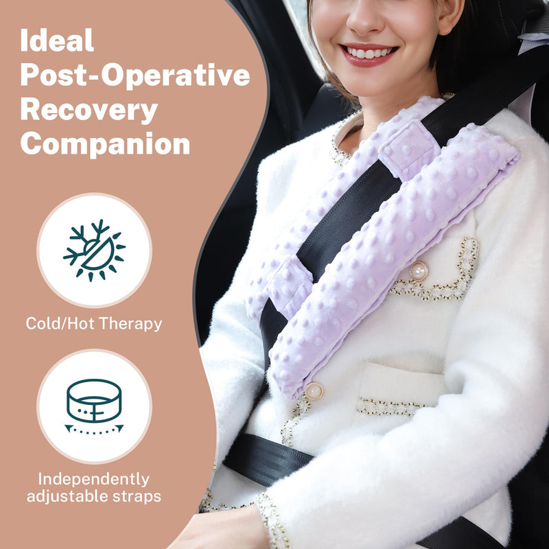 [Australia] - Seatbelt Pillow - Hysterectomy Mastectomy Heart Operation Recovery Supplies, Post Abdominal Surgery Myomectomy Pillows with Ice Pack, Tummy Tuck Recovery Must Haves, Tummy Pillow 
