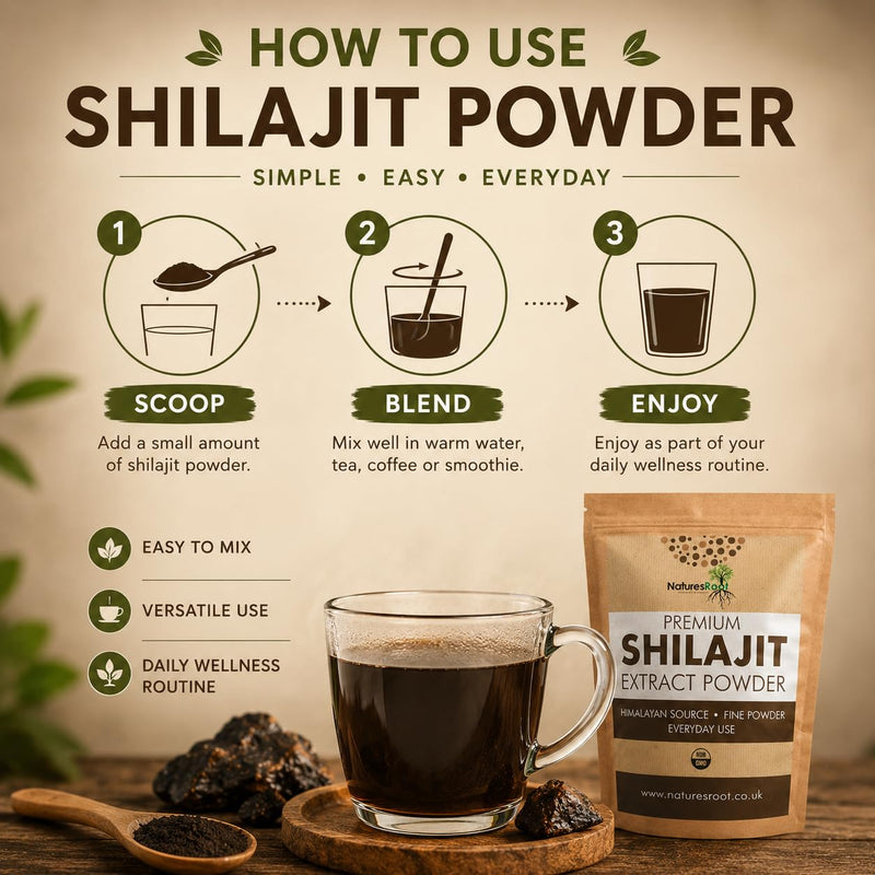 Nature’s Root Premium Shilajit Powder 125g - Ayurvedic Medicine | Indian Himalayan Supplement | Natural Energy Booster | Vegan