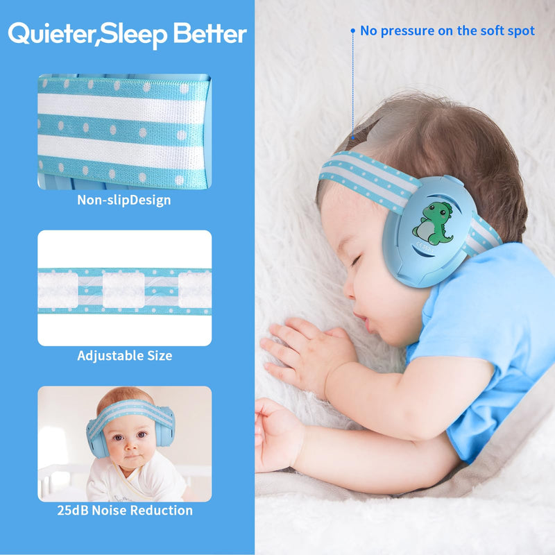 [Australia] - Baby Headphones for Noise - Baby Ear Protection for Babies and Toddlers up to 36 Months - Babies Noise Cancelling Headphones - Infant Ear Protection Earmuffs Against Hearing Damage Blue 