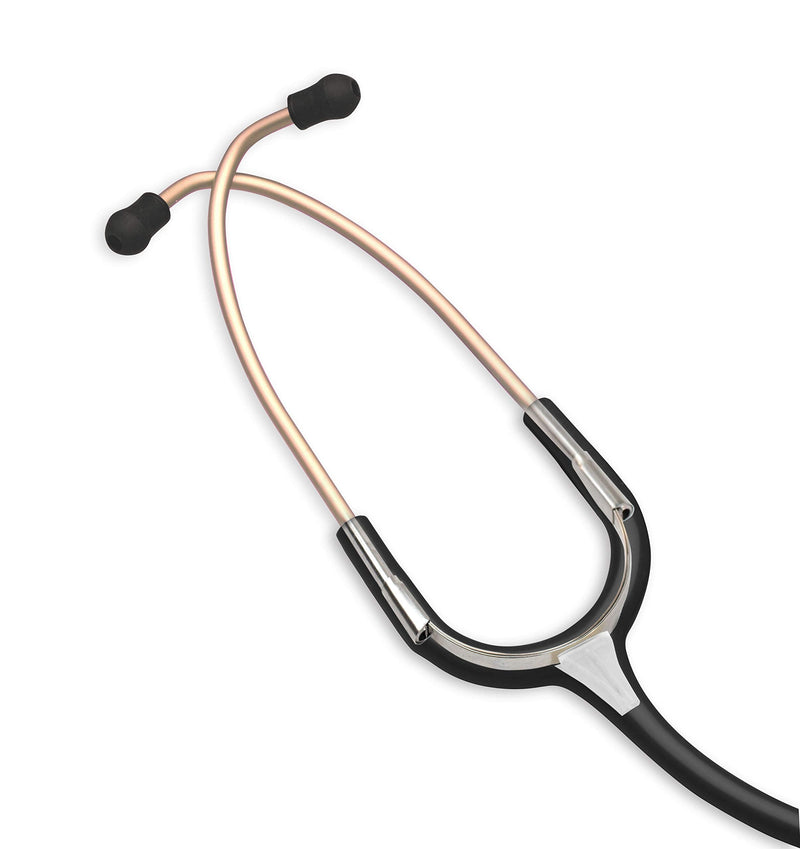 [Australia] - ADC 619CHM Adscope Lite Model 619 Ultra Lightweight Clinician Stethoscope with Tunable AFD Technology, Champagne Finish with Black Tubing 