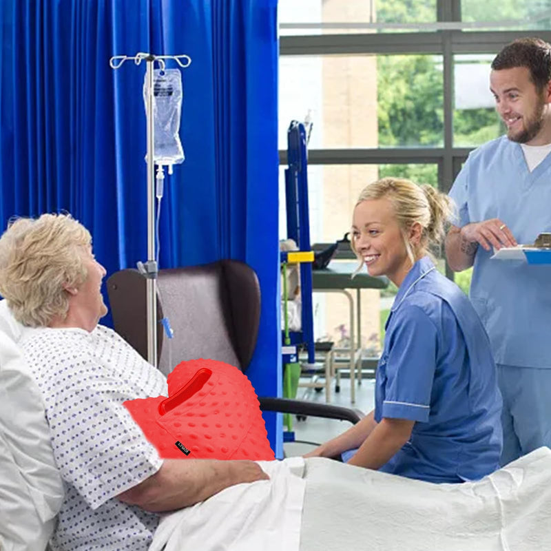 [Australia] - Heart Surgery Pillow for Open Heart Surgery, Heart Pillow for After Heart Surgery, Chest Pillow After Heart Surgery with Pocket, Heart Surgery Recovery Gifts for Patients Minky Dot (Red) Red 
