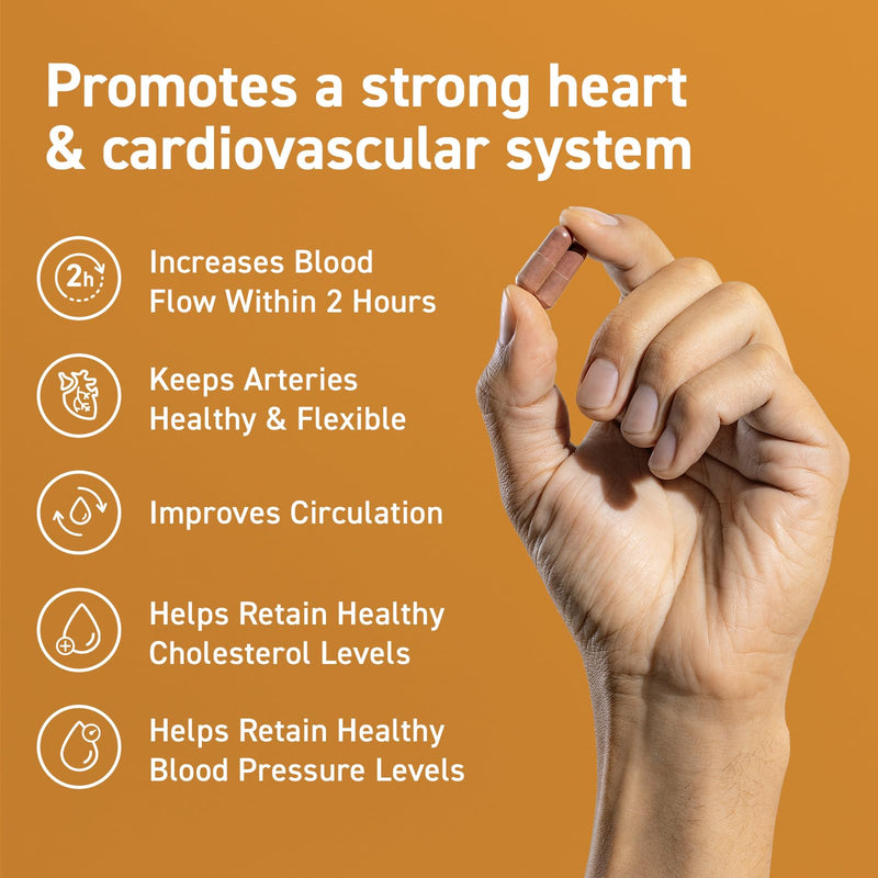 [Australia] - CocoaVia Cardio Health Supplement, 30 Day, 500mg Cocoa Flavanols, Support Heart Health, Boost Nitric Oxide, Blood Circulation, Energy, Vegan, Dark Chocolate, 60 Capsules Capsules (Pack of 1) 