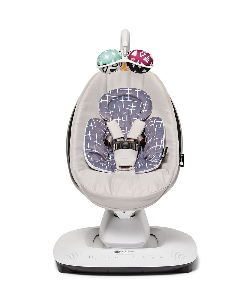 [Australia] - 4moms RockaRoo and MamaRoo Infant Insert, Machine Washable, Soft, Plush Fabric, Reversible Design, Dark Grey 