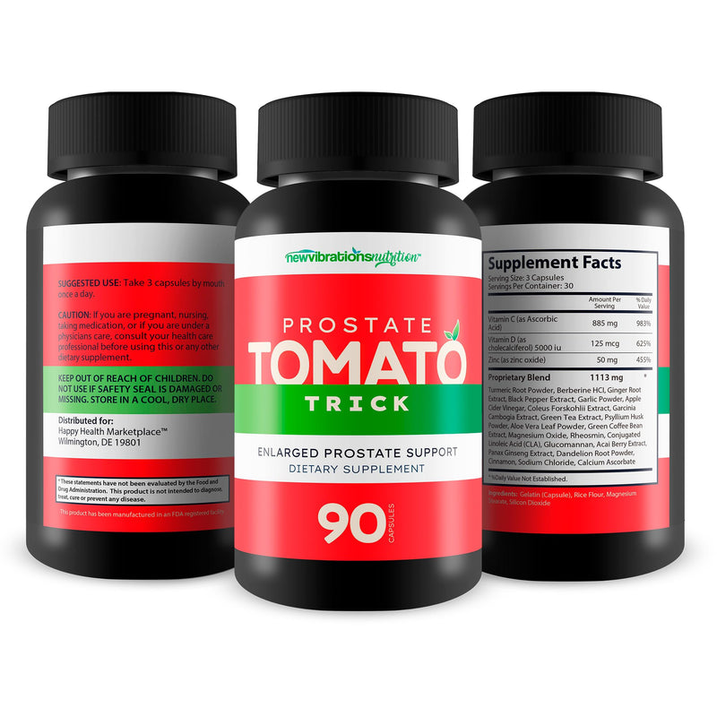 Prostate Tomato Trick - Our Best Enlarged Prostate Supplement For Men - Natural Mens Prostate Health Supplements - Ultimate Prostate Formula - Inflammatory Health - Help Support Healthy Prostate Genex