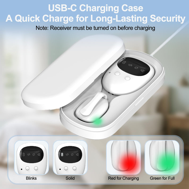 [Australia] - New Wireless Bed Wetting Alarm for Boys and Girls, USB-C Rechargeable Bedwetting Alarm with 3 Working Modes, Bed Wetting Solutions for Kids, Elderly, Night Time Potty Training for Kid 