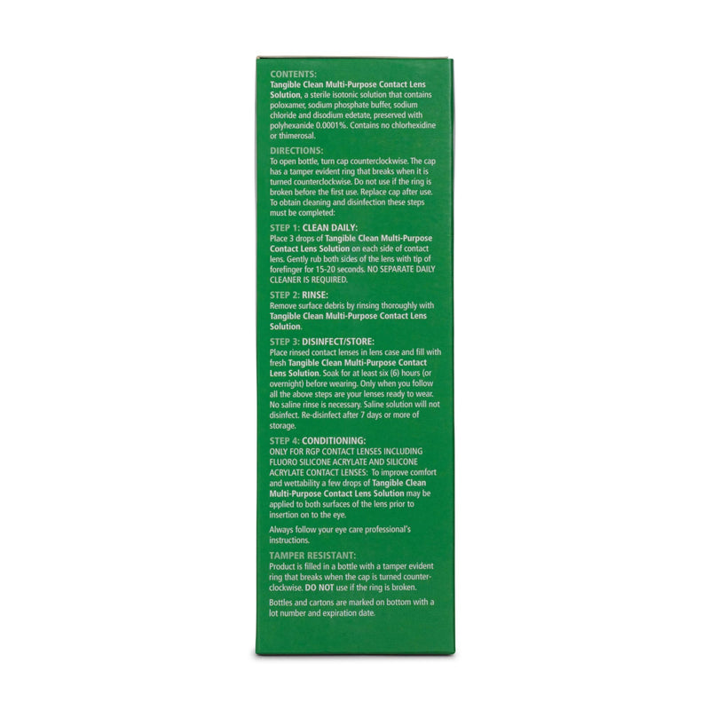 [Australia] - Tangible Clean Multi-Purpose Contact Lens Solution for Scleral and Gas Permeable Contact Lenses, with Lens Case, 12 Fl Oz 12 Fl Oz. 