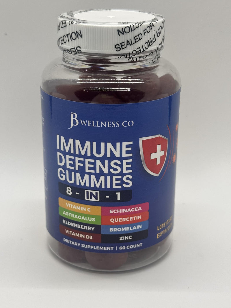 [Australia] - 8 in 1 Immune Defense Booster Supplement Gummies with Astragalus Root, Vitamin C and Zinc, Vitamin D3, Elderberry and Quercetin (2 Pack) 
