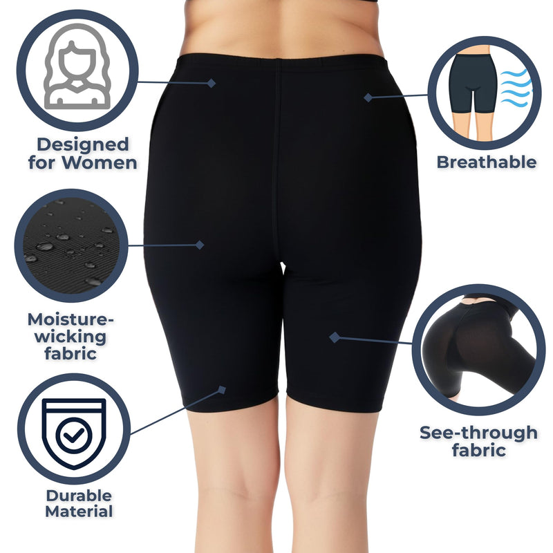 [Australia] - Women‚Äôs 20-30 mmHg Compression Shorts ‚Äì High-Waist Medical Shapewear for Swelling, Varicose Veins & Post-Surgery Recovery XX-Large-3X-Large Black 