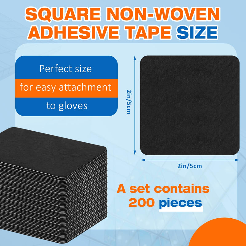 200 Pcs Dermaplaning Blade Wiping Pads on Gloves Dermaplane Razor Wipes Hair Remover for Women Men Face Eyebrows Shaver Dermaplaning Tool Esthetician Supplies, Black 200