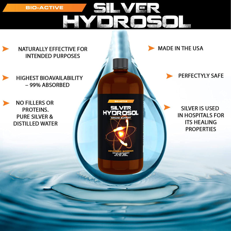 [Australia] - Pharmacist Recommended 16 oz Advanced Bionetix Colloidal Silver Hydrosol, All Natural & Promotes A Healthy Immune System. Colloidal Silver That Actually Works! 