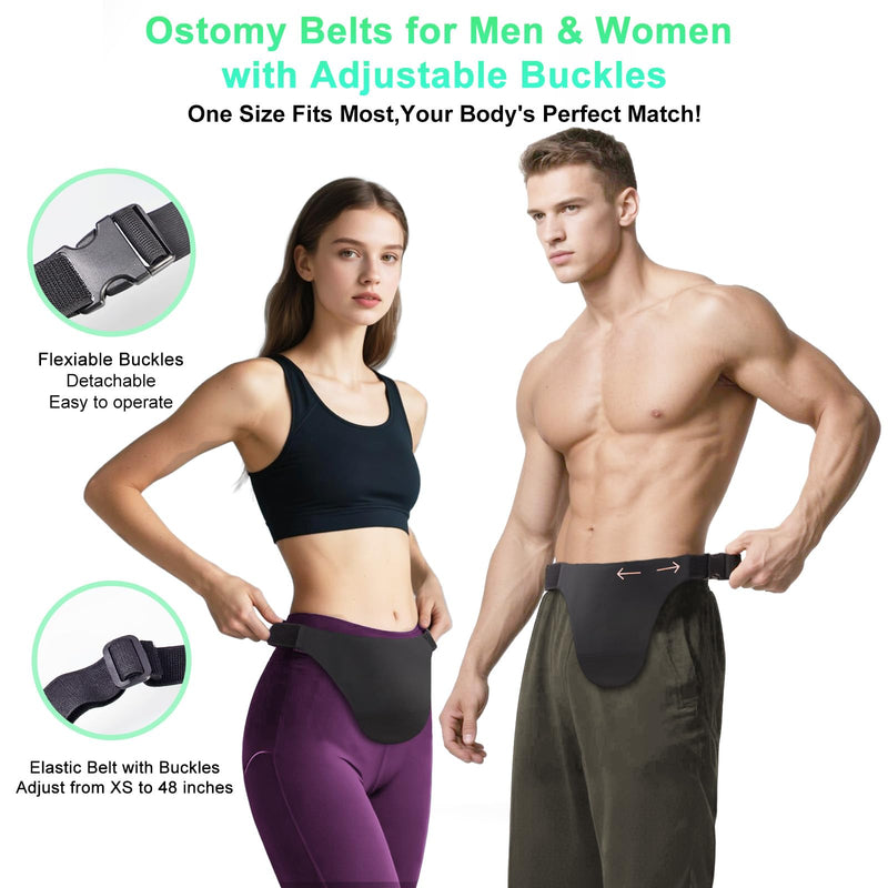 [Australia] - Ostomy Belts for Men and Women Adjustable Stealth Belt for Ostomy Bag Men Women Breathable Ostomy Colostomy Bag covers for Women Colostomy Supplies 