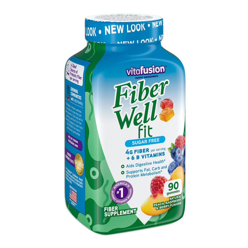 [Australia] - Vitafusion Fiber Well Fit Gummies Supplement, 90 Count (Packaging May Vary) 