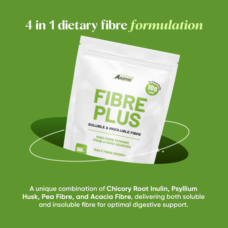 Fibre Supplement Prebiotic Fibre Powder - Soluble & Insoluble Fibre from 4 Fibre Sources - 10g Fibre Per 2 Scoop Serving - Prebiotic Fibre Suitable for Men & Women UK Made Soluble & Insoluble Fibre Powder