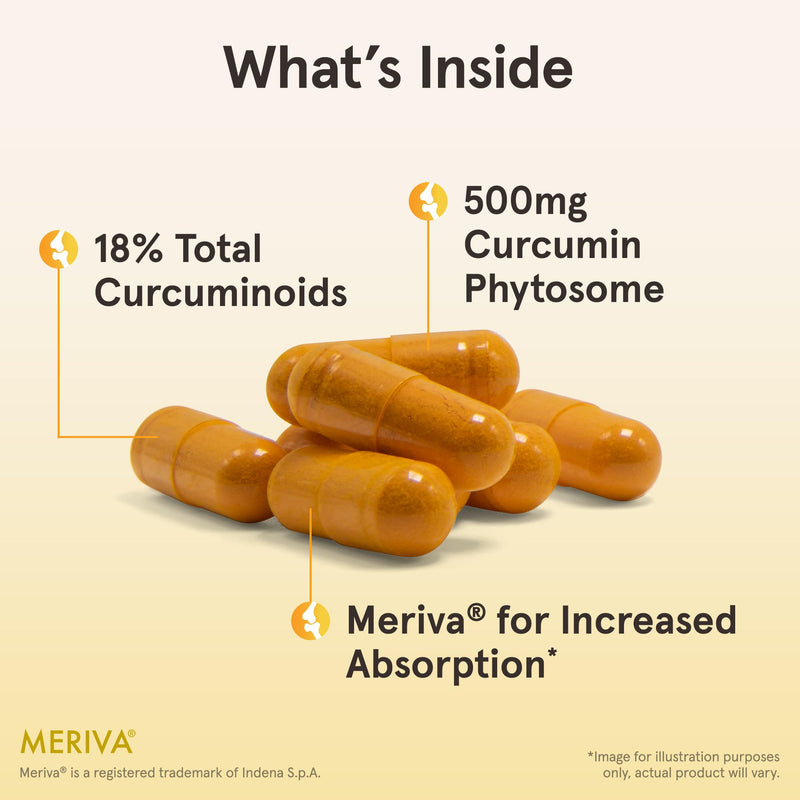 [Australia] - Jarrow Formulas Curcumin Phytosome 500 mg - 120 Veggie Capsules - Formulated with Meriva - Antioxidant Support Supplement - Joint Health & Support - 60 Servings Unflavored 120 Count (Pack of 1) 