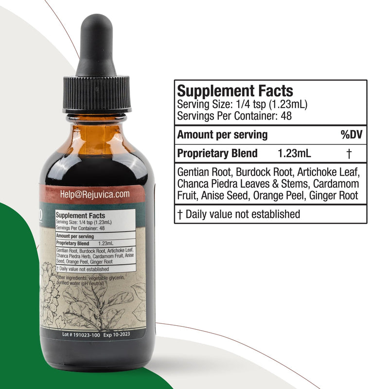 [Australia] - Rejuvica Health DigestaPro - Advanced Digestive Bitters Supplement - Liquid Delivery for Better Absorption - Gentian, Artichoke, Burdock, Chanca Piedra, Ginger & More! 1 