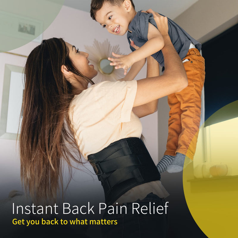 [Australia] - BraceUP Back Brace with lumbar Pad - Back Pain Relief for Men and Women, Lumbar Support Belt for Sciatica Pain, Heavy Lifting, Waist Support, Lower Back Brace (L/XL 35-43 In) L/XL (35-43 In) 