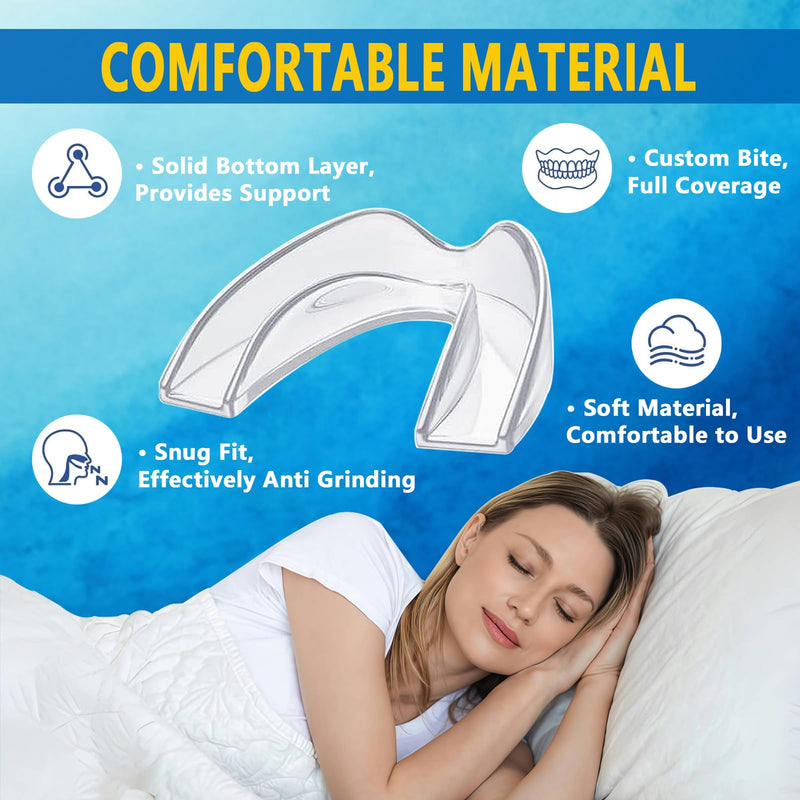[Australia] - Mouth Guard for Grinding Teeth at Night,8 Packs Night Guards for Teeth Grinding, Moldable Teeth Grinding Mouth Guard for Sleep,Mouthguards for Grinding of Teeth,2 Sizes & 1 Travel Case 2.3in 