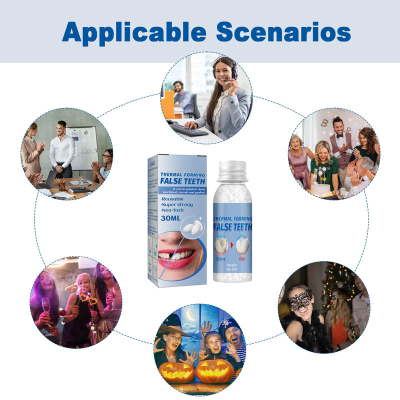 [Australia] - Tooth repair set, make your own dentures, tooth repair set, polymorphic teeth, dentures, temporary teeth, dentures for clipping on, artificial teeth, fake teeth, dental filling 